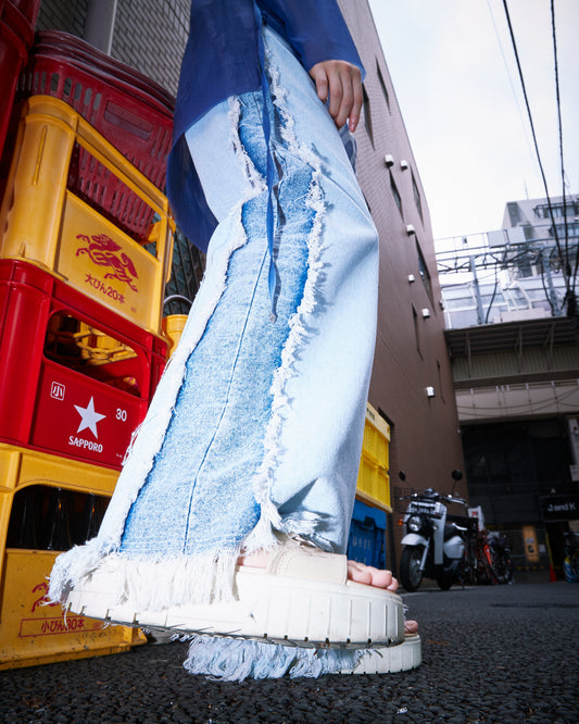 Fringe Contrast Denim