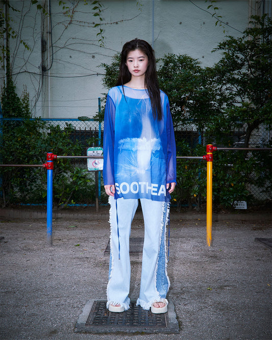 Sheer Print Top-Sparks